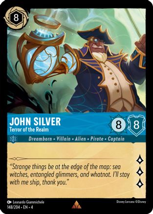 John Silver - Terror of the Realm (148/204) [Ursulas Return] Cold Foil Lorcana Single Disney