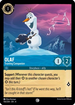 Olaf - Trusting Companion (150/204) [Ursulas Return] Cold Foil Lorcana Single Disney