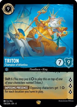 Triton - Champion of Atlantica (158/204) [Ursulas Return] Lorcana Single Disney