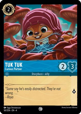 Tuk Tuk - Curious Partner (161/204) [Ursulas Return] Cold Foil Lorcana Single Disney