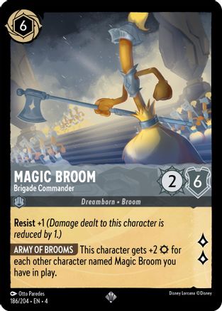 Magic Broom - Brigade Commander (186/204) [Ursulas Return] Cold Foil Lorcana Single Disney