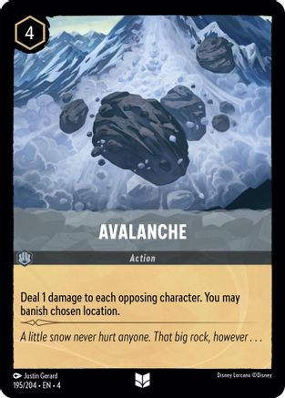 Avalanche (195/204) [Ursulas Return] Cold Foil Lorcana Single Disney