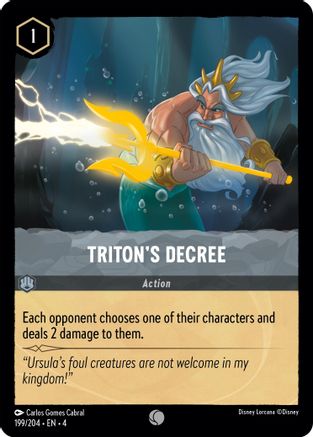 Triton's Decree (199/204) [Ursulas Return] Lorcana Single Disney