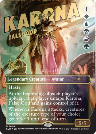Karona, False God (Rainbow Foil) (SLD-1624) [Secret Lair] Drop Series Foil MTG Single Wizards of the Coast