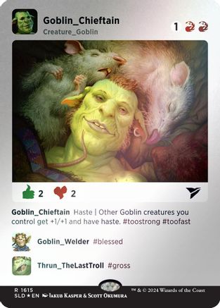 Goblin Chieftain (1615) (Rainbow Foil) (SLD-1615) [Secret Lair Drop Series] Foil