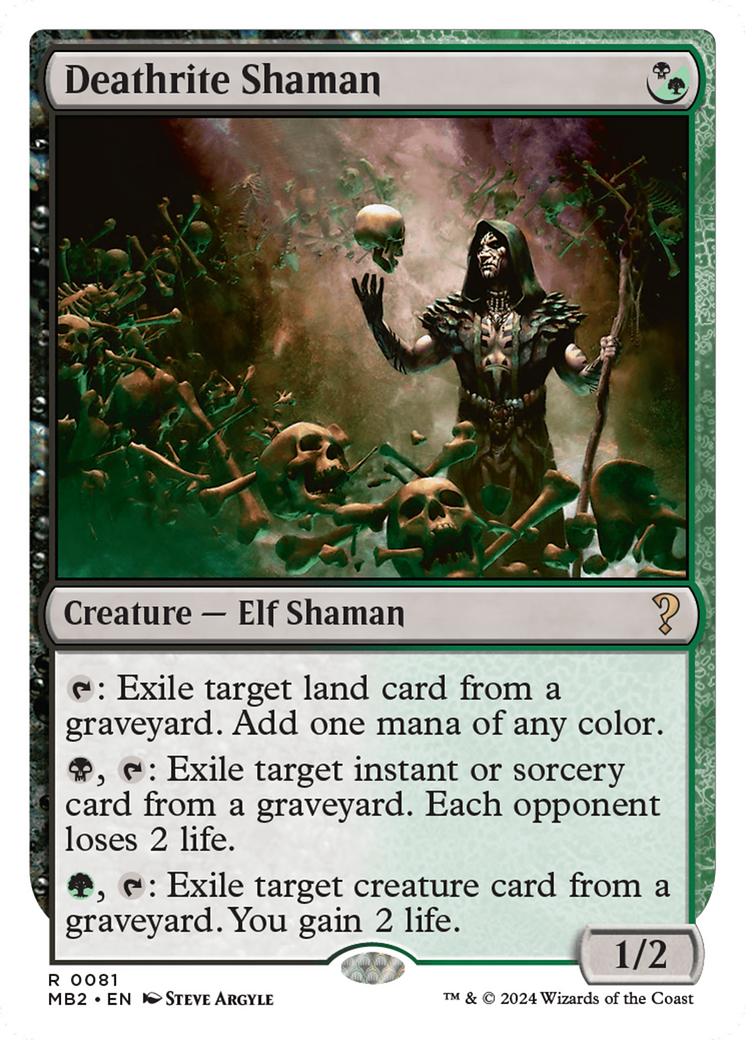 Deathrite Shaman (White Border) (MB2-081) [Mystery Booster] Mystery Booster 2 MTG Single Wizards of the Coast