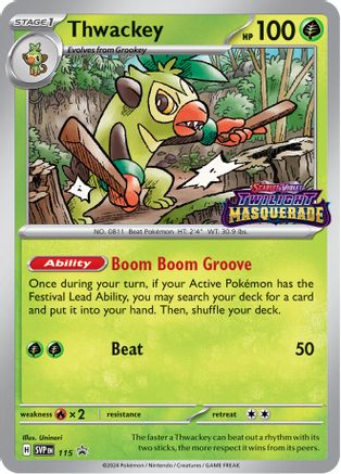 Thwackey - 115 (115) Holofoil [Promos: SV Promo Cards] Pokemon Single Pokémon