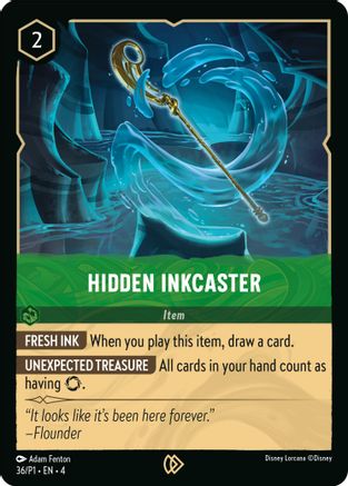 Hidden Inkcaster (36) [Disney Lorcana Promo Cards] Cold Foil Lorcana Single Disney