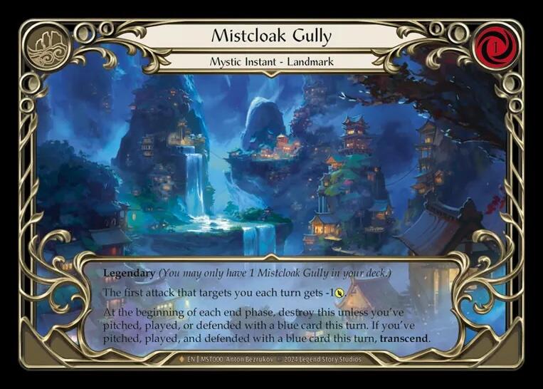 Mistcloak Gully // Inner Chi [MST000] (Part the Mistveil)  Cold Foil Flesh And Blood Single Flesh And Blood   