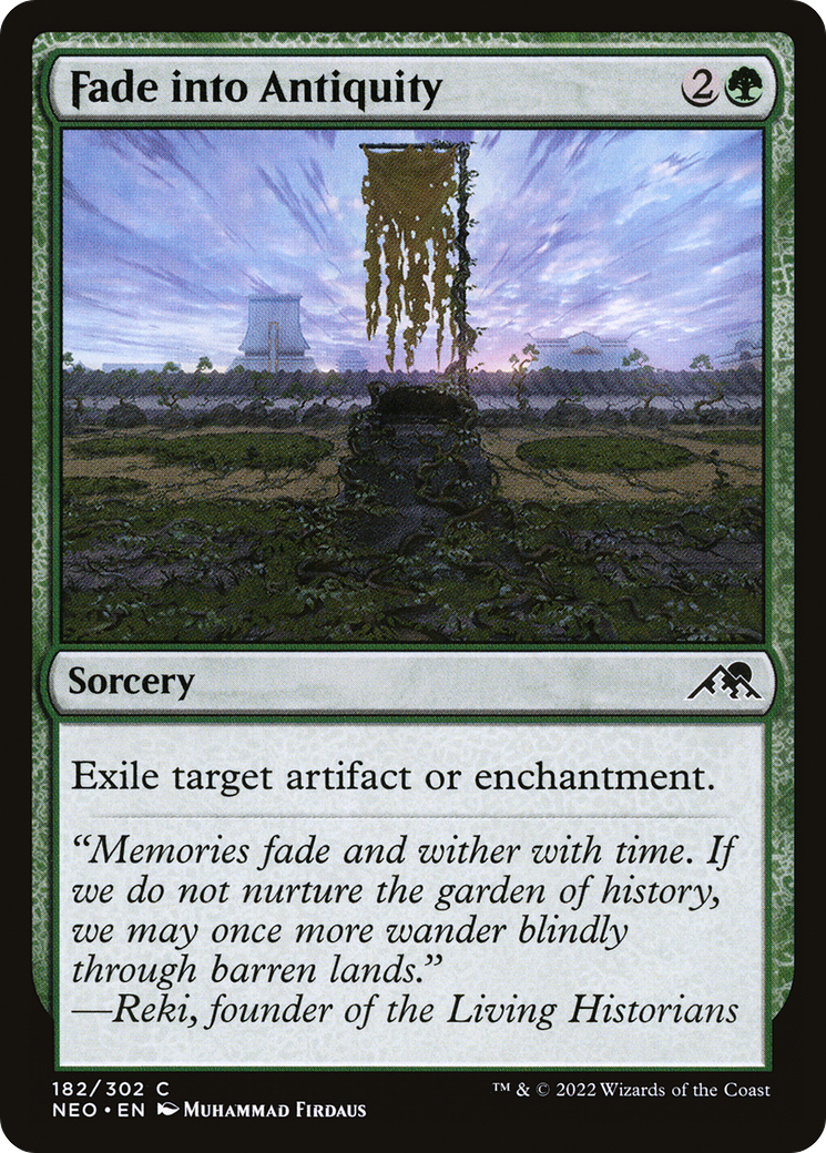Fade into Antiquity (NEO-182) [Kamigawa: Neon Dynasty] MTG Single Wizards of the Coast