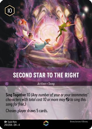 Second Star to the Right (Enchanted) (210/204) [Ursulas Return] Holofoil Lorcana Single Disney