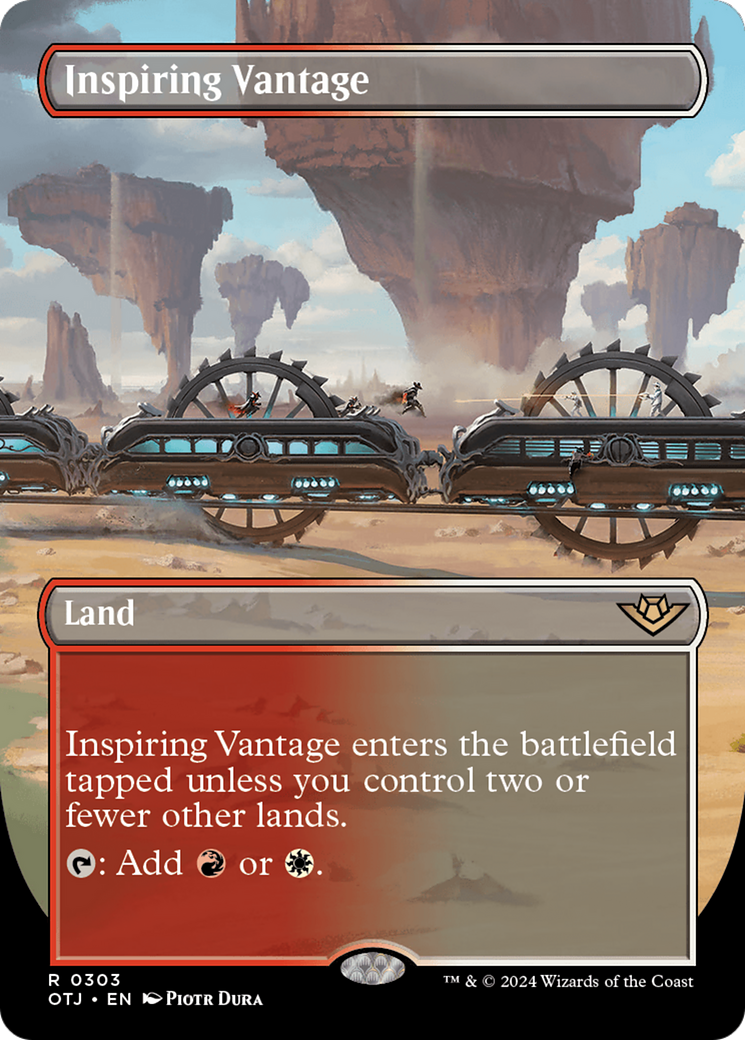 Inspiring Vantage (OTJ-303) [Outlaws of Thunder Junction] (Borderless) MTG Single Wizards of the Coast