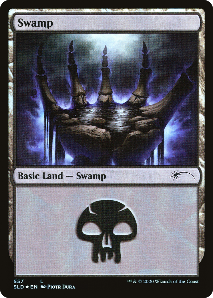 Swamp (557) (SLD-557) [Secret Lair] Drop Foil MTG Single Wizards of the Coast