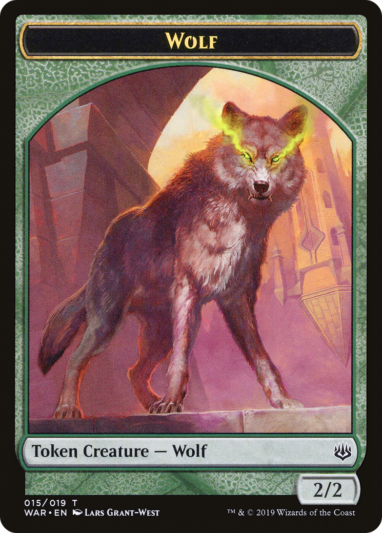 Wolf Token (WAR-015) [Tokens] War of the Spark Tokens MTG Single Wizards of the Coast