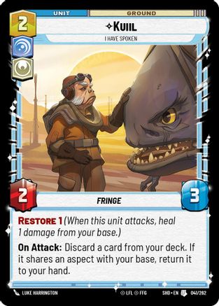 Kuiil - I Have Spoken (041/262)[Shadows of the Galaxy] Star Wars: Unlimited Single Disney