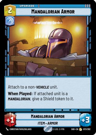 Mandalorian Armor (073/262)[Shadows of the Galaxy] Foil Star Wars: Unlimited Single Disney