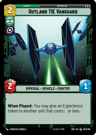 Outland TIE Vanguard (082/262)[Shadows of the Galaxy] Foil Star Wars: Unlimited Single Disney