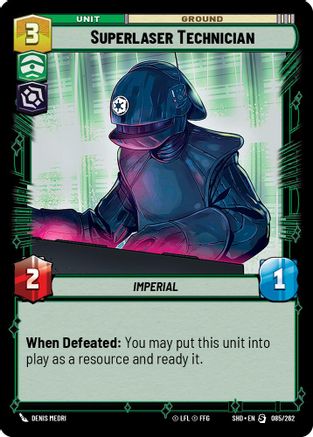 Superlaser Technician (085/262)[Shadows of the Galaxy] Star Wars: Unlimited Single Disney