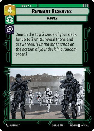 Remnant Reserves (093/262)[Shadows of the Galaxy] Star Wars: Unlimited Single Disney