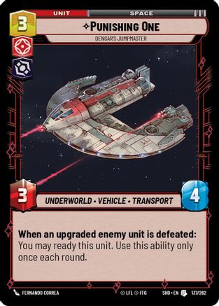 Punishing One - Dengar's Jumpmaster (137/262)[Shadows of the Galaxy] Star Wars: Unlimited Single Disney