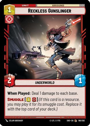 Reckless Gunslinger (160/262)[Shadows of the Galaxy] Foil Star Wars: Unlimited Single Disney