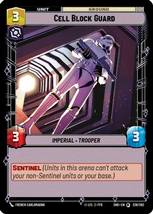 Cell Block Guard (238/262)[Shadows of the Galaxy] Star Wars: Unlimited Single Disney