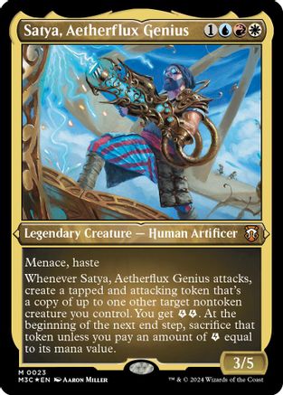 Satya, Aetherflux Genius (Foil Etched) (M3C-023) [Modern Horizons 3 Commander] Foil MTG Single Wizards of the Coast