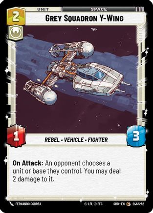 Grey Squadron Y-Wing (246/262)[Shadows of the Galaxy] Foil Star Wars: Unlimited Single Disney