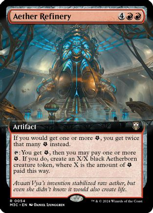 Aether Refinery (Ripple Foil) (M3C-054) [Modern Horizons 3 Commander] Foil MTG Single Wizards of the Coast
