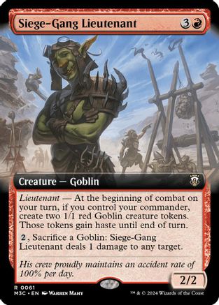Siege-Gang Lieutenant (Ripple Foil) (M3C-061) [Modern Horizons 3 Commander] Foil MTG Single Wizards of the Coast