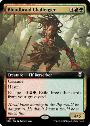 Bloodbraid Challenger (Ripple Foil) (M3C-070) [Modern Horizons 3 Commander] Foil MTG Single Wizards of the Coast