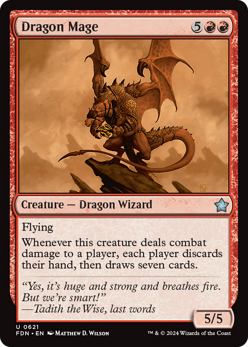Dragon Mage (FDN-621) [Foundations] MTG Single Wizards of the Coast