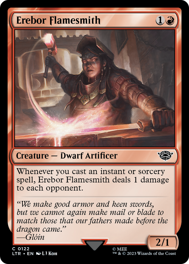 Erebor Flamesmith (LTR-122) [The Lord of the Rings: Tales of Middle-earth] Foil MTG Single Wizards of the Coast