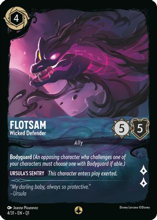 Flotsam - Wicked Defender (4/31) [Illumineers Quest Deep Trouble] Lorcana Single Disney