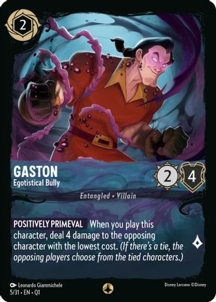 Gaston - Egotistical Bully (5/31) [Illumineers Quest Deep Trouble] Lorcana Single Disney