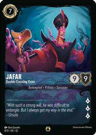 Jafar - Double-Crossing Vizier (8/31) [Illumineers Quest Deep Trouble] Lorcana Single Disney