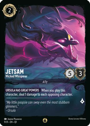 Jetsam - Wicked Whisperer (9/31) [Illumineers Quest Deep Trouble] Lorcana Single Disney