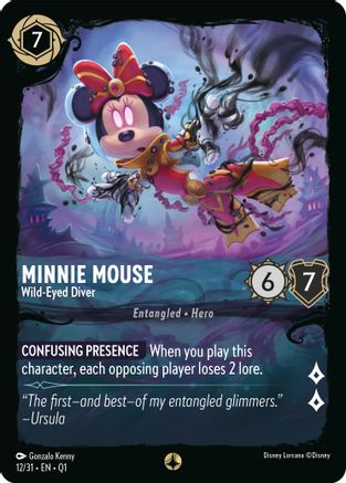 Minnie Mouse - Wild-Eyed Diver (12/31) [Illumineers Quest Deep Trouble] Lorcana Single Disney