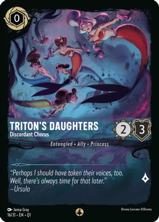 Triton's Daughters - Discordant Chorus (16/31) [Illumineers Quest Deep Trouble] Lorcana Single Disney