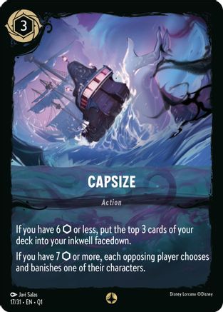 Capsize (17/31) [Illumineers Quest Deep Trouble] Lorcana Single Disney