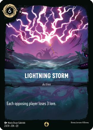 Lightning Storm (23/31) [Illumineers Quest Deep Trouble] Lorcana Single Disney
