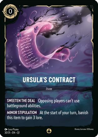 Ursula's Contract (30/31) [Illumineers Quest Deep Trouble] Lorcana Single Disney