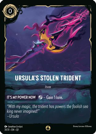 Ursula's Stolen Trident (31/31) [Illumineers Quest Deep Trouble] Lorcana Single Disney