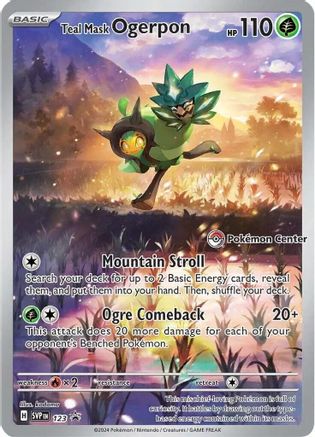 Teal Mask Ogerpon - 123 (Pokemon Center Exclusive) (123) Holofoil [Promos: SV Promo Cards] Pokemon Single Pokémon