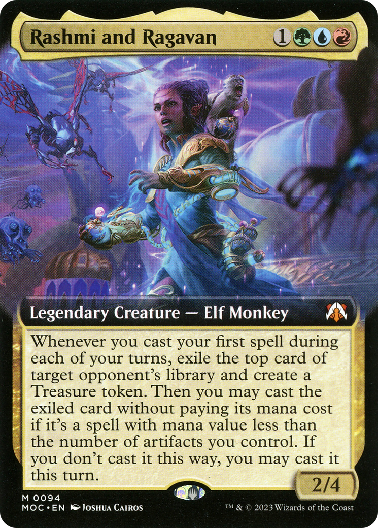 Rashmi and Ragavan (MOC-094) [March of the Machine Commander] (Extended Art) MTG Single Wizards of the Coast