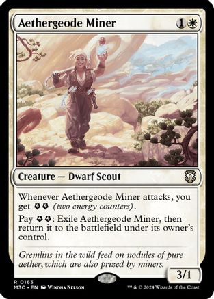 Aethergeode Miner (Ripple Foil) (M3C-163) [Modern Horizons 3 Commander] Foil MTG Single Wizards of the Coast