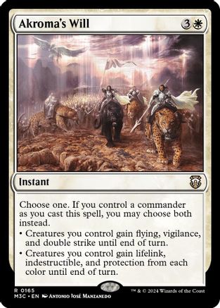Akroma's Will (Ripple Foil) (M3C-165) [Modern Horizons 3 Commander] Foil MTG Single Wizards of the Coast