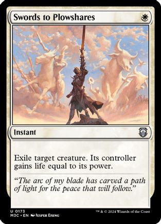 Swords to Plowshares (Ripple Foil) (M3C-173) [Modern Horizons 3 Commander] Foil MTG Single Wizards of the Coast