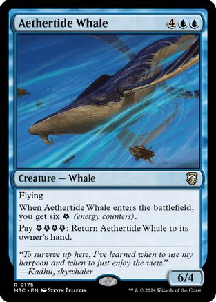Aethertide Whale (Ripple Foil) (M3C-175) [Modern Horizons 3 Commander] Foil MTG Single Wizards of the Coast
