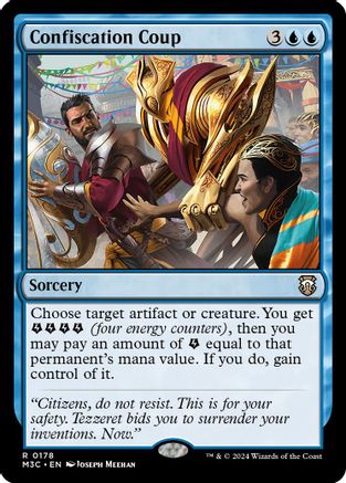 Confiscation Coup (Ripple Foil) (M3C-178) [Modern Horizons 3 Commander] Foil MTG Single Wizards of the Coast